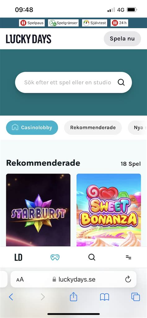lucky days casino sverige.